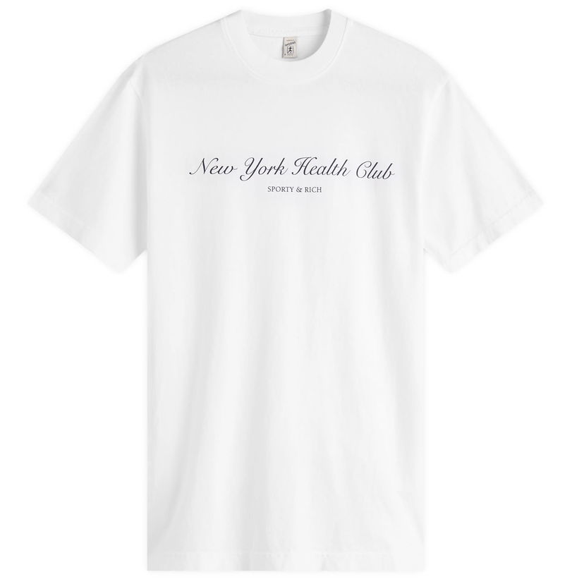 Футболка Sporty & Rich Sporty & Rich NY Health Club T-Shirt, Size Large білий | TO043602043WH01