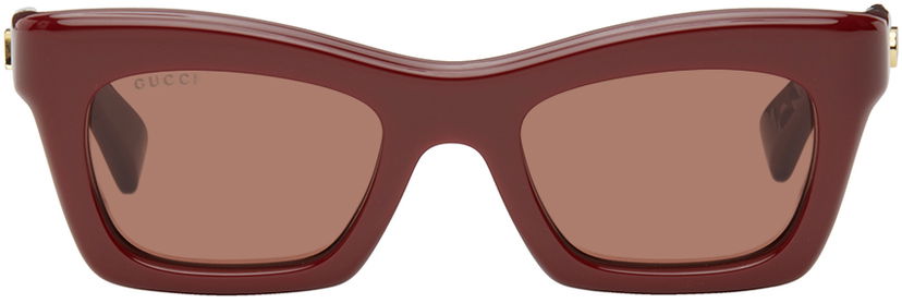 Сонцезахисні окуляри Gucci Burgundy Rectangular Sunglasses Бордовий | GG1773S-003