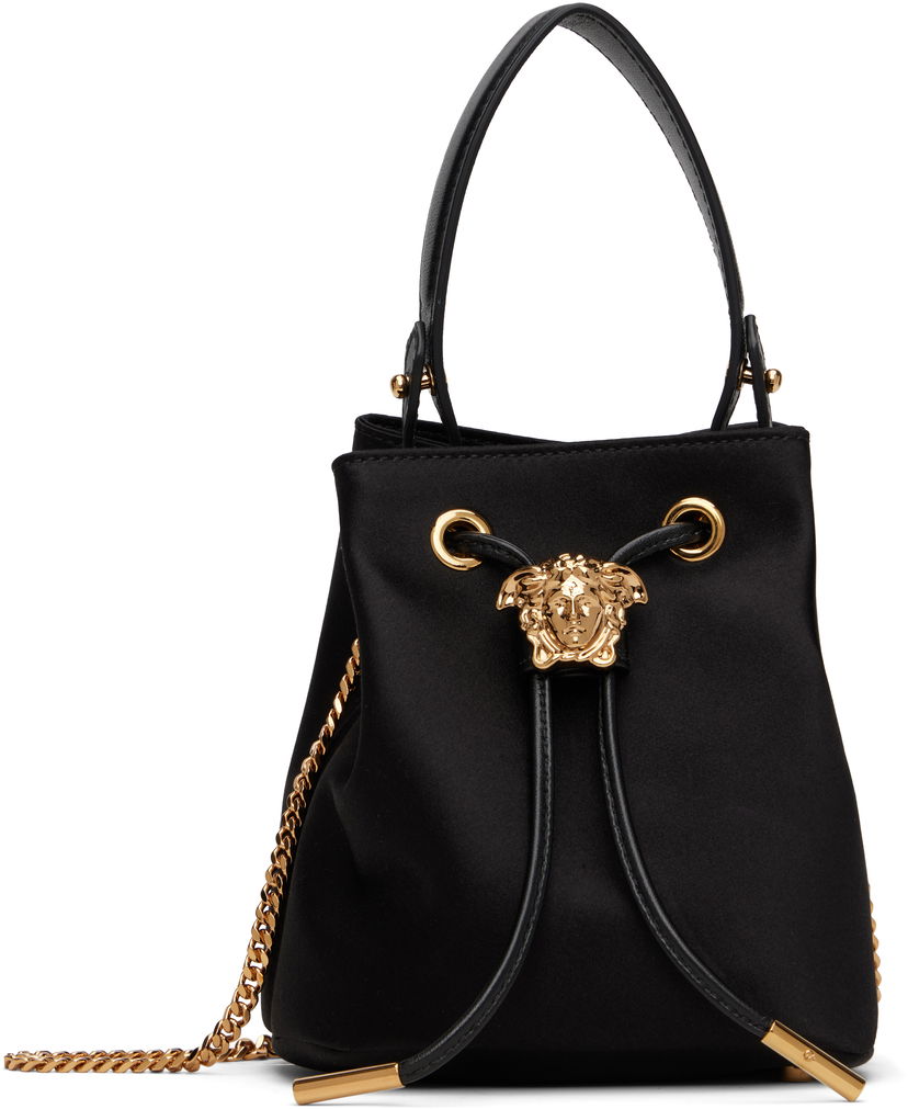 Сумочка Versace Versace 'La Medusa' Satin Mini Bucket Bag чорний | 1017754_1A11479