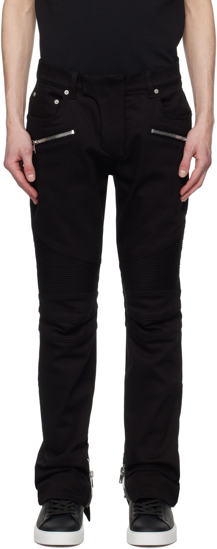 Джинси Balmain Balmain Slim-Fit Biker Jeans чорний | EH1MG115DF63