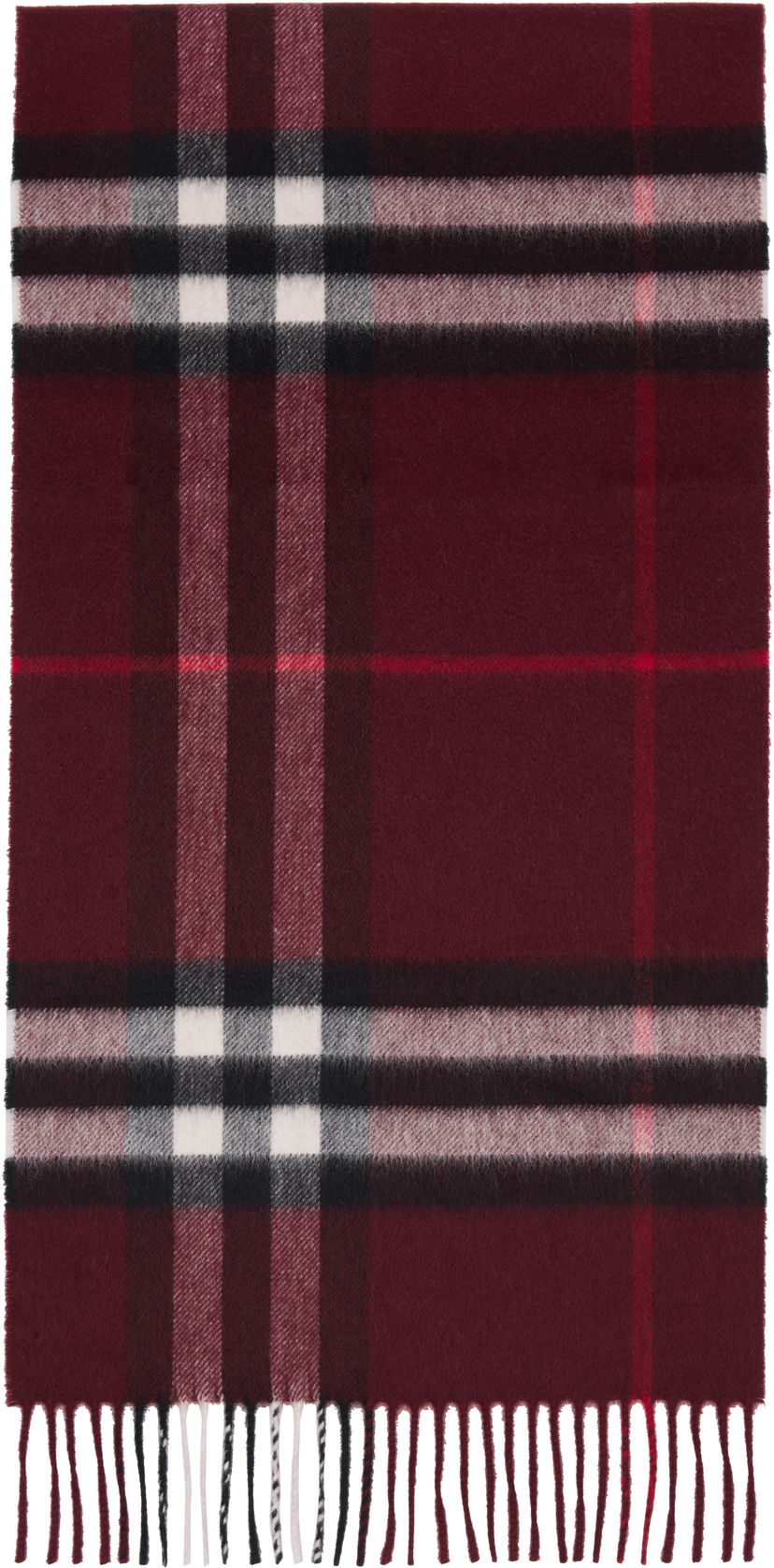 Шарф Burberry Burberry Check Cashmere Scarf Бордовий | 8112639