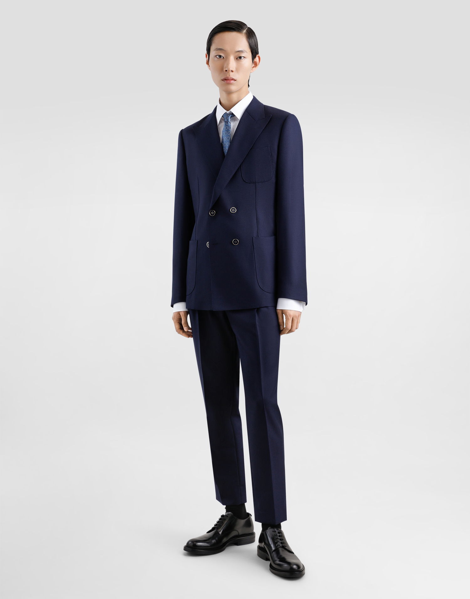Штани Dolce & Gabbana Dolce & Gabbana Wool Dress Pants With Double Darts темно-синій | GV4EETFM2GUB0665, 1