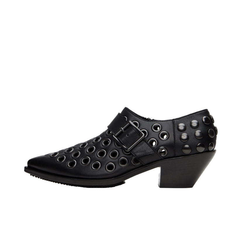 Кросівки та взуття Junya Watanabe Steer Oiled Studded Leather Heels чорний | JL-K106-001