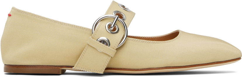 Догляд за взуттям Aeyde Aeyde Uma Eyelet Mary-Jane Ballerina Flats бежевий | A11-FL-RKLS08FL159-SS25-957-069