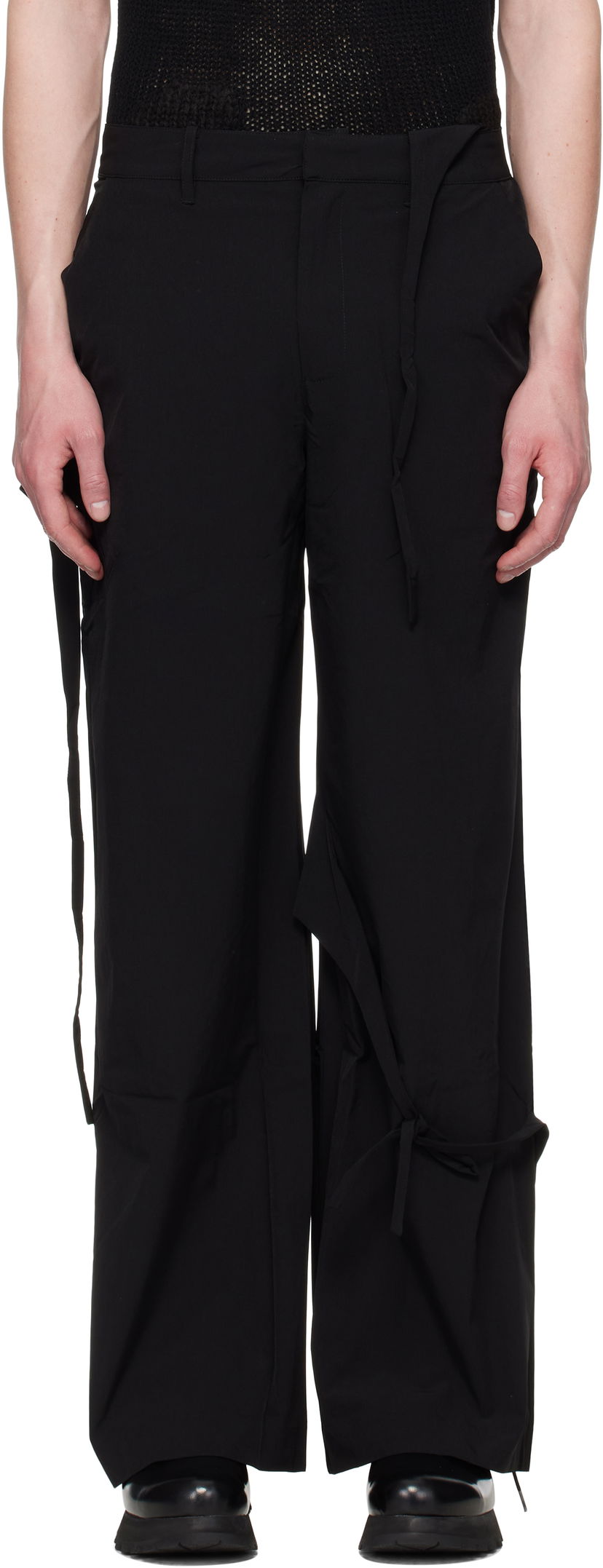 Штани HELIOT EMIL HELIOT EMIL Lavic Tie Waist Trousers чорний | SS25_M_10_194_BLK01