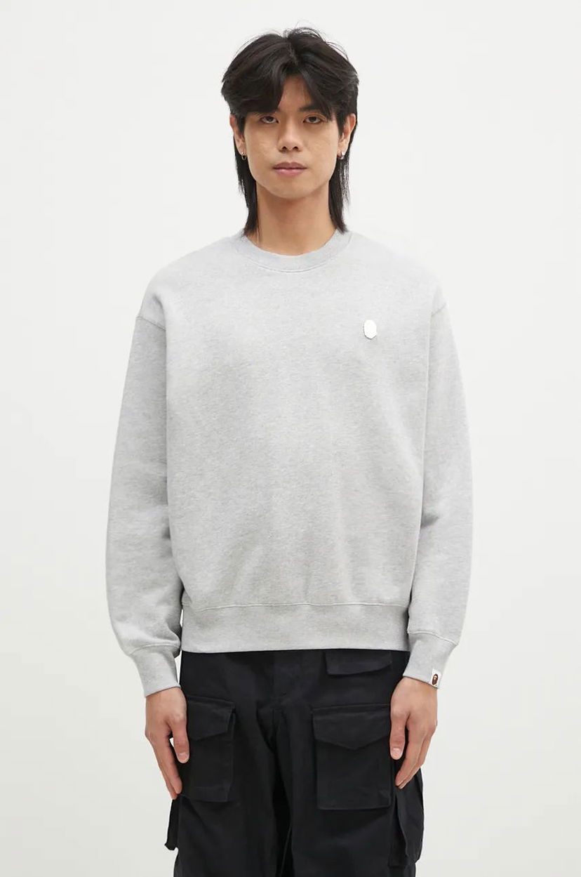 Світшоти BAPE Relaxed Fit Crewneck Sweatshirt Сірий | 1K80113308