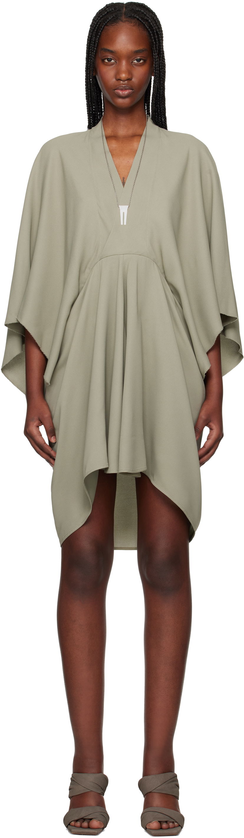 плаття Rick Owens Rick Owens Hollywood Half Moon Minidress Зелений | RP01E7534 Y