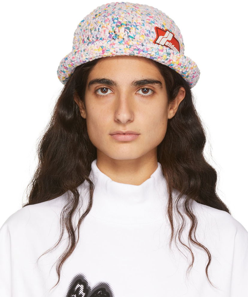 Капелюх We11done Crochet Logo Bucket Hat Різнокольоровий | WD-KH1-22-650-U-BK