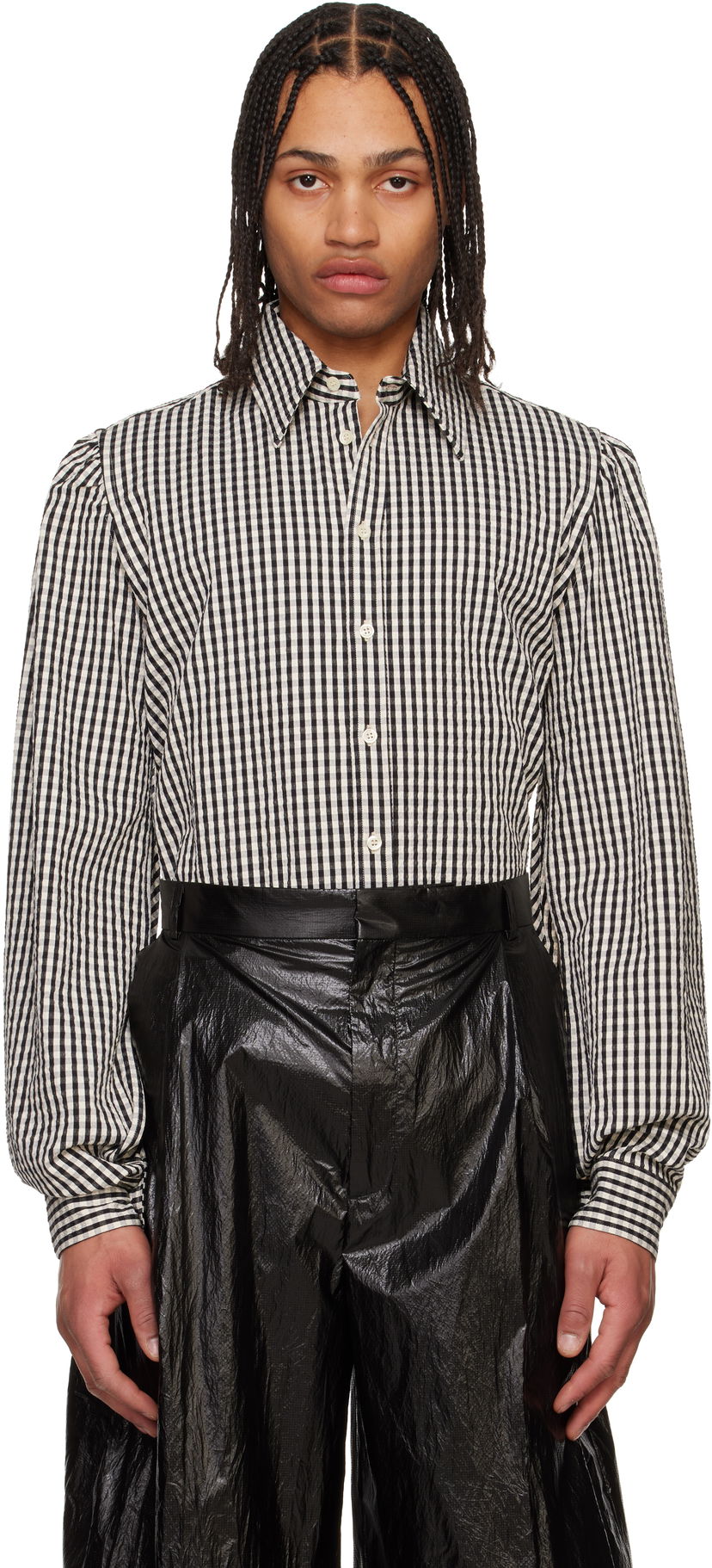 Сорочка Walter Van Beirendonck Walter Van Beirendonck Gingham Wings Shirt білий | 6004