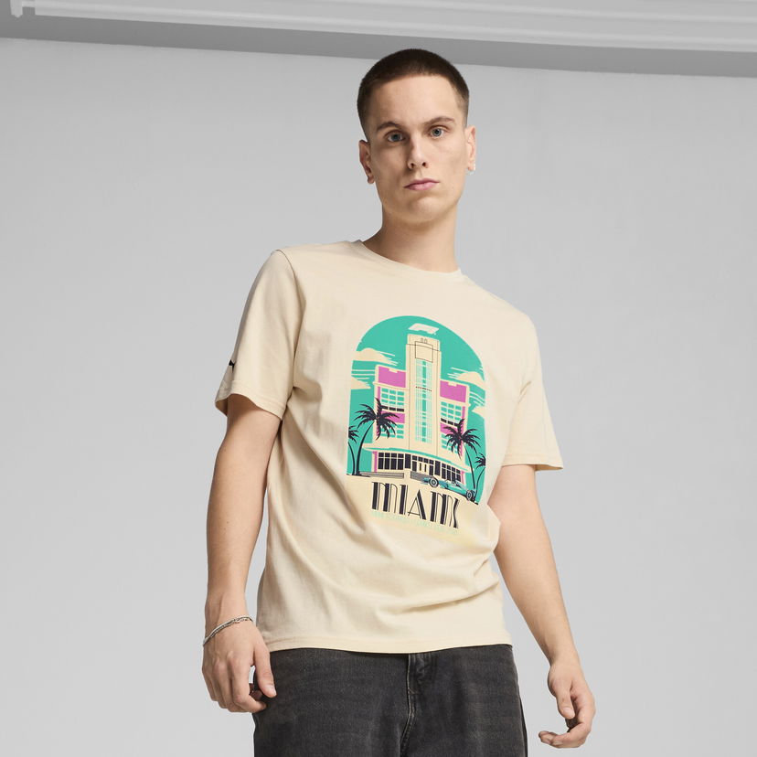 Футболка Puma F1® Miami Graphic T-Shirt бежевий | 630176_13