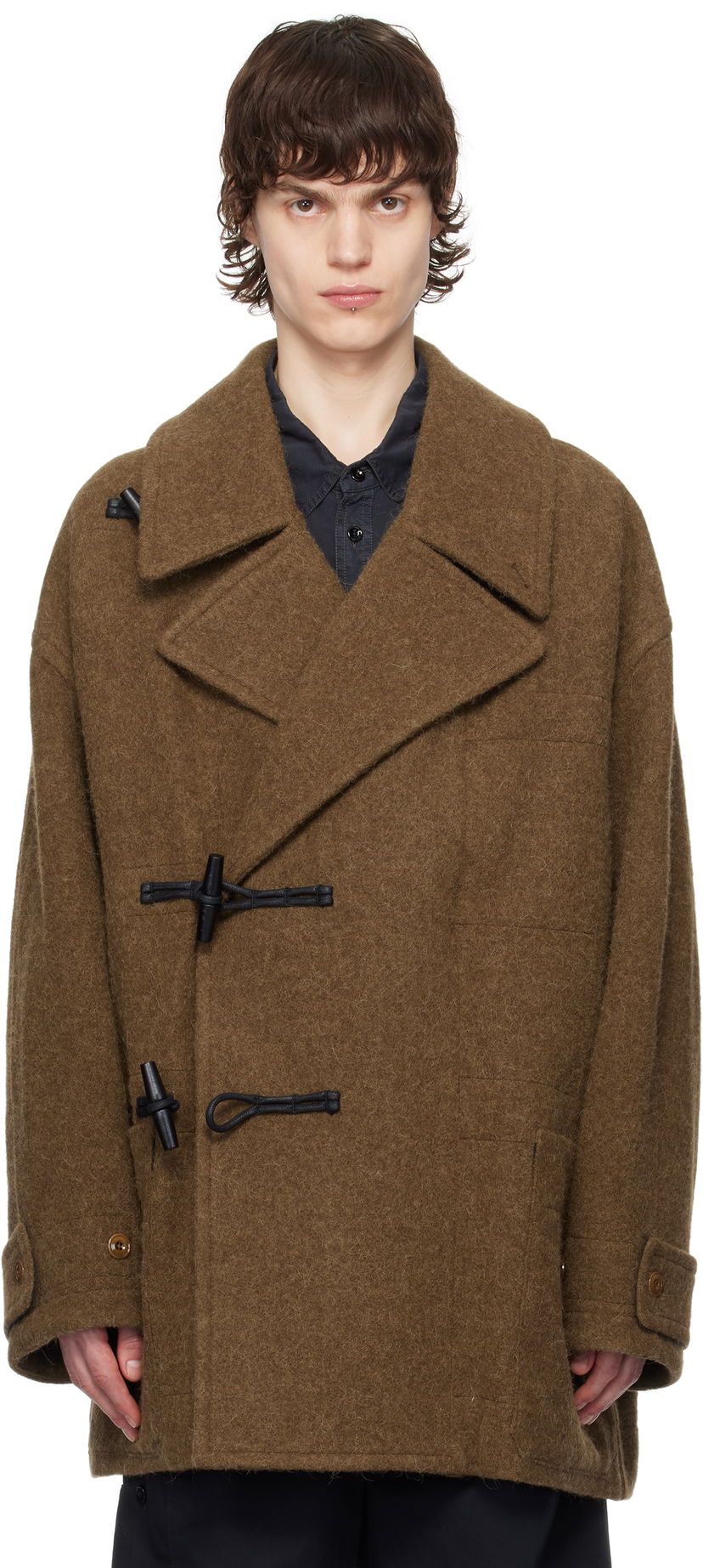 Пальто LEMAIRE Lemaire Short Duffle Coat Коричневий | CO1089 LF504