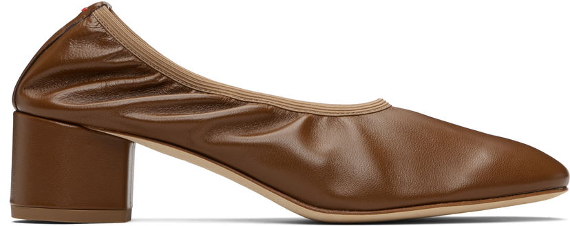 плаття Aeyde Aeyde Gemma Leather Block Heel Pumps Коричневий | A11-PU0215001222-225