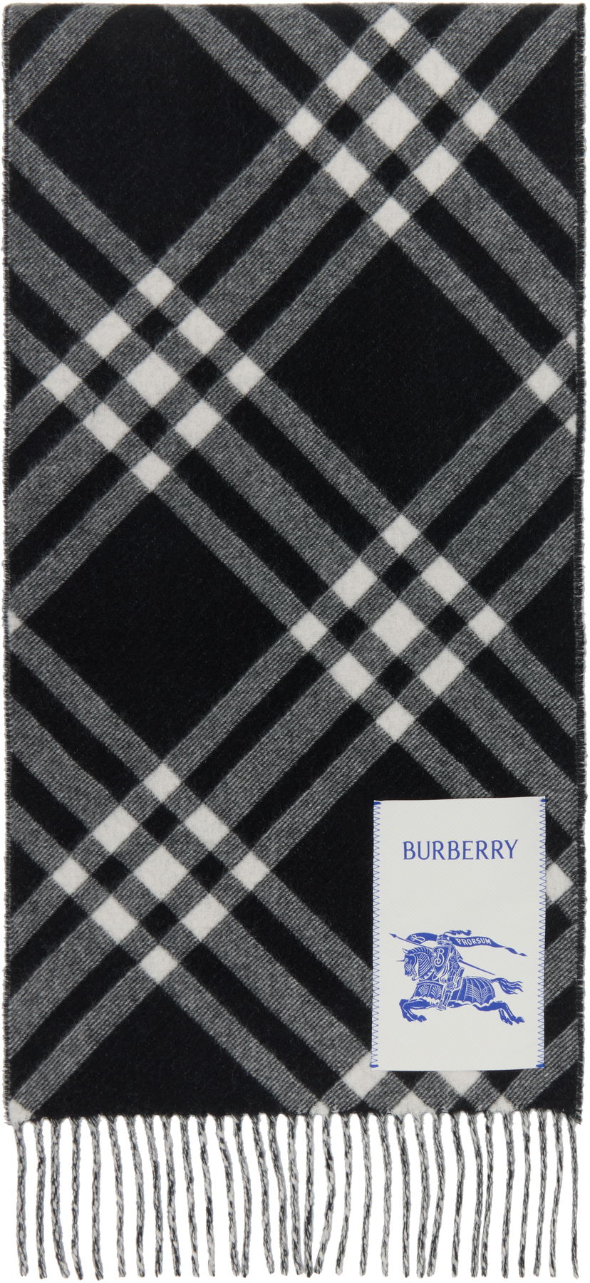 Шарф Burberry Cashmere Check Scarf чорний | 8099650