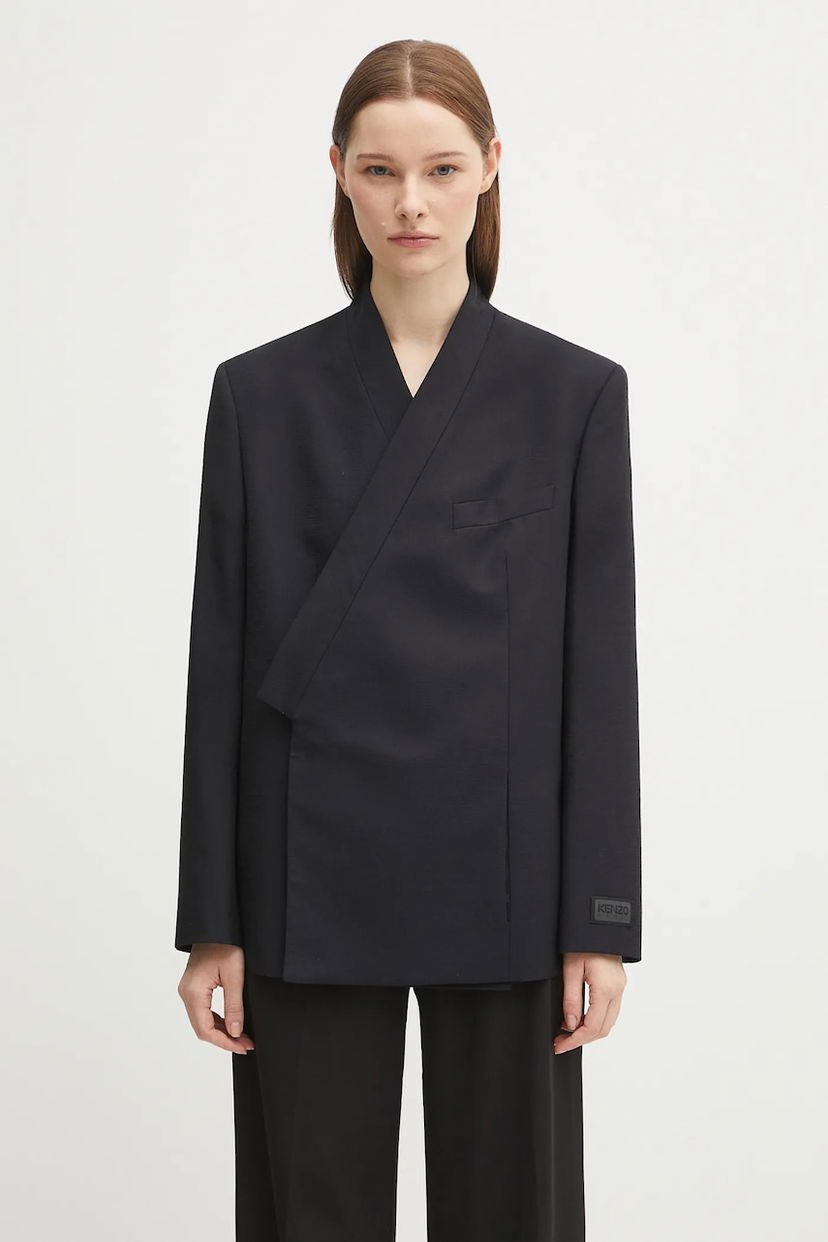 Куртка KENZO Kenzo Weave Kimono Blazer Oversize чорний | FF62VE2659ID