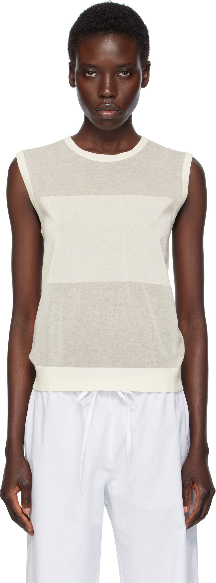 Безрукавка Loulou de Saison Loulou de Saison Anita Sleeveless Striped Top білий | ANITA
