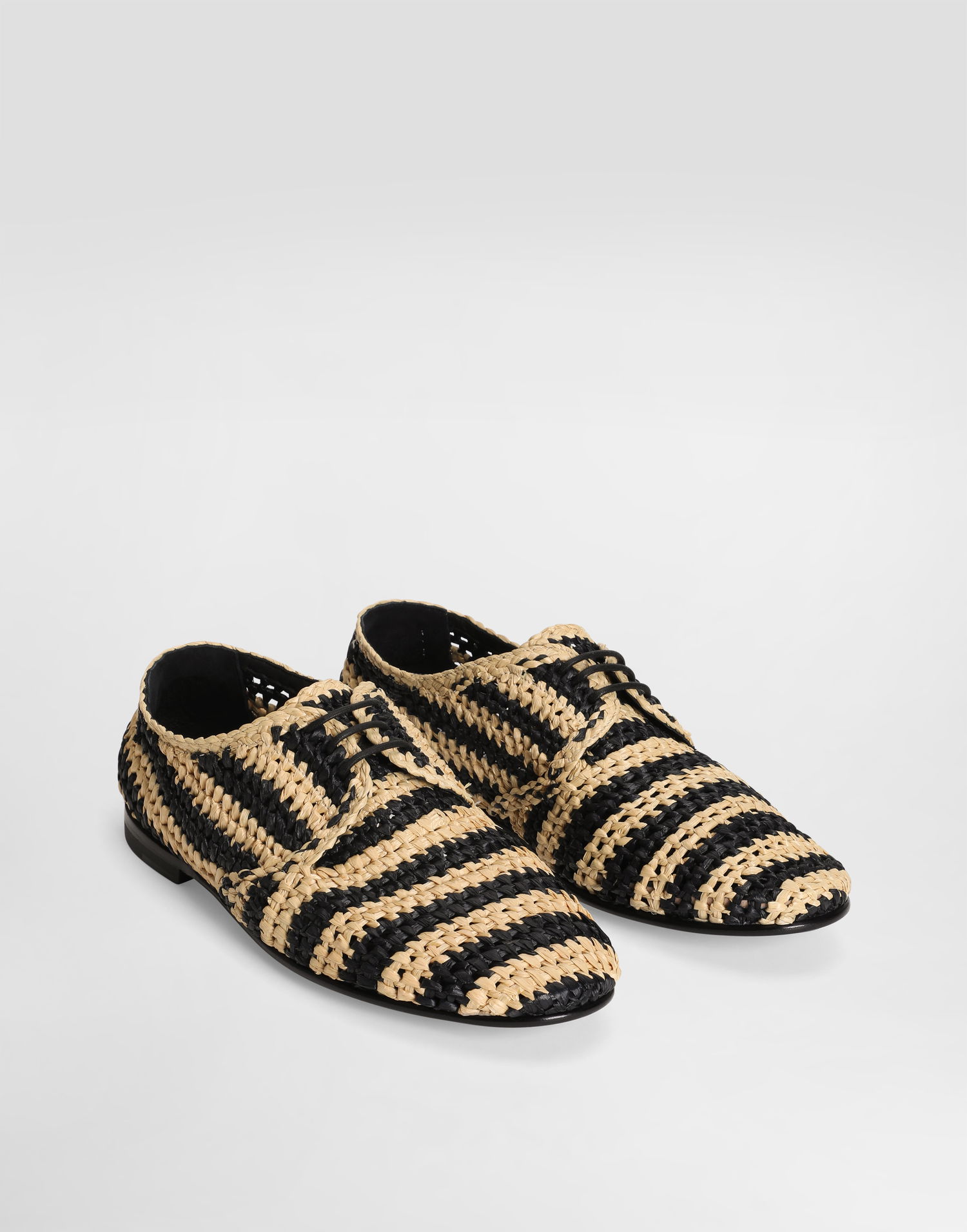 Аксесуари Dolce & Gabbana Dolce & Gabbana Woven Raffia Derby Shoes бежевий | A10872A9M098B965, 1