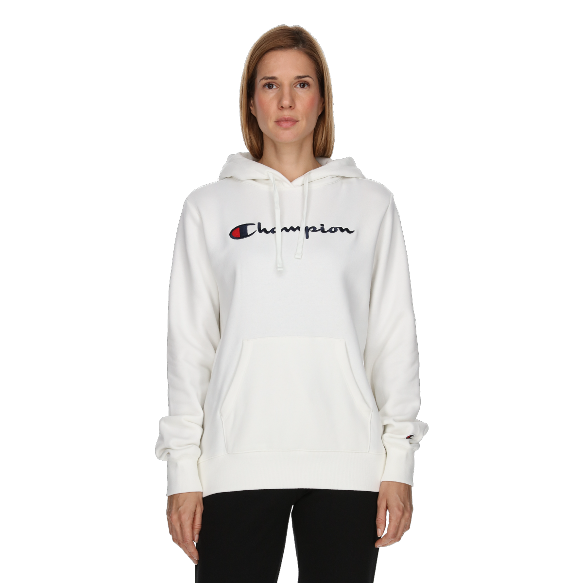 Світшоти Champion Pullover Hoodie with Script Logo білий | 117529-WW003, 0