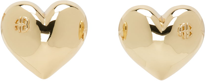 Сережки Anine Bing ANINE BING Heart Earrings Металік | A-15-10448-GLD1