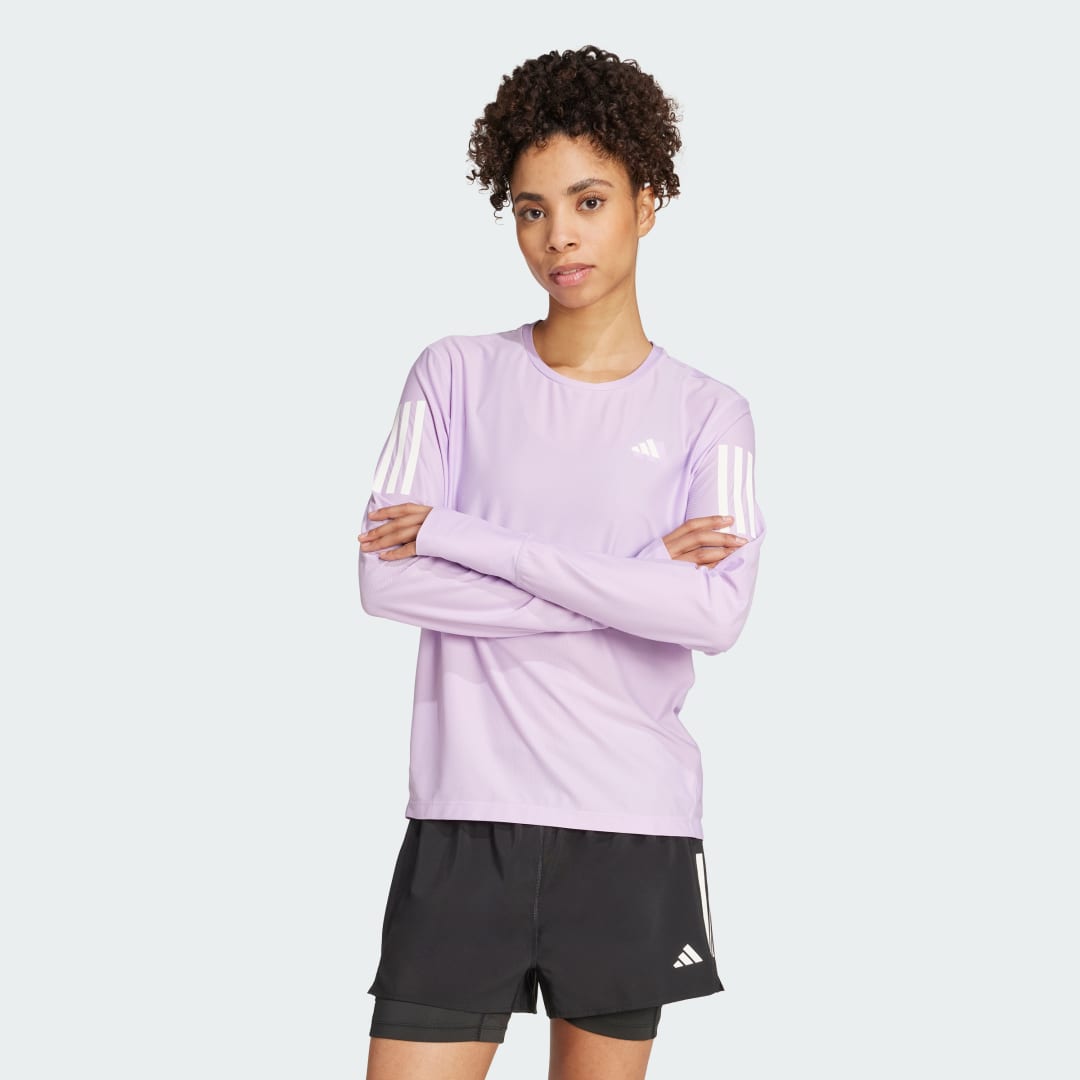 Футболка adidas Performance Own The Run Long Sleeve T-Shirt Фіолетовий | JW9670, 0