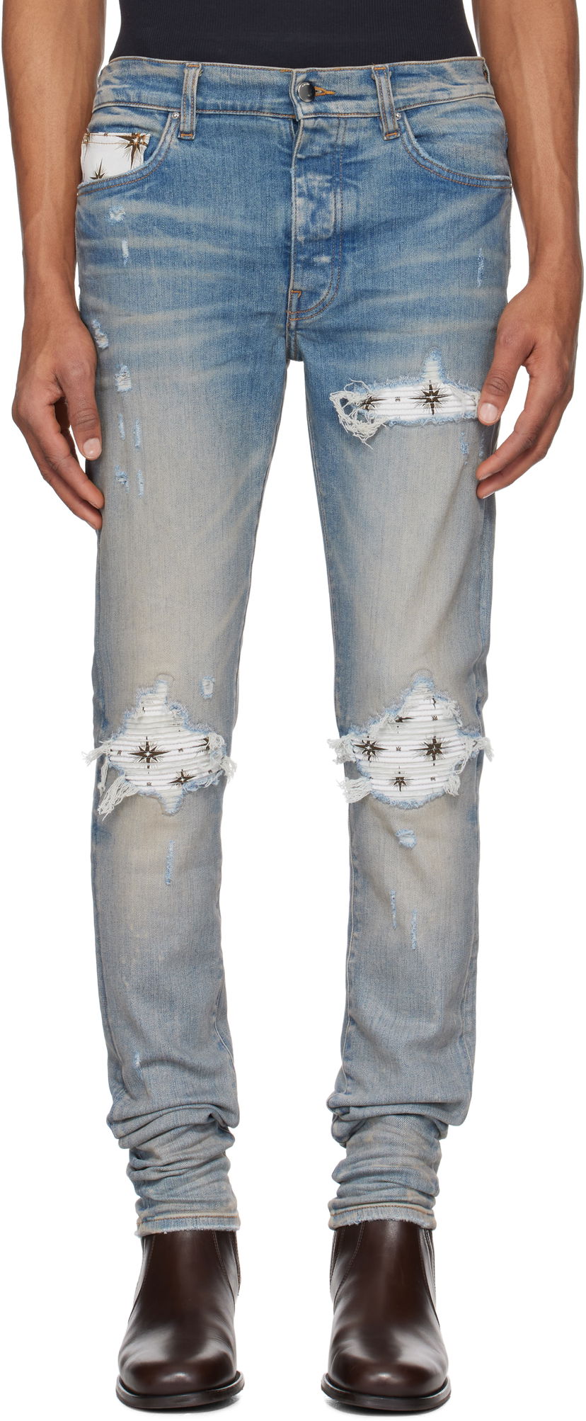 Джинси AMIRI AMIRI Micro Stardust MX1 Jeans Синій | AMDNSY1122