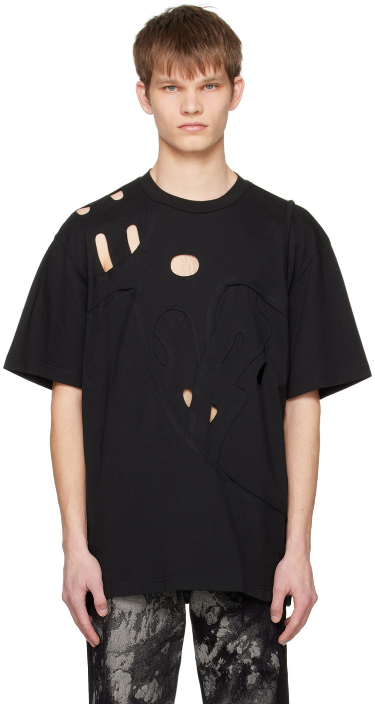Футболка Feng Chen Wang Feng Chen Wang Cutout T-Shirt чорний | FUS15TS01B