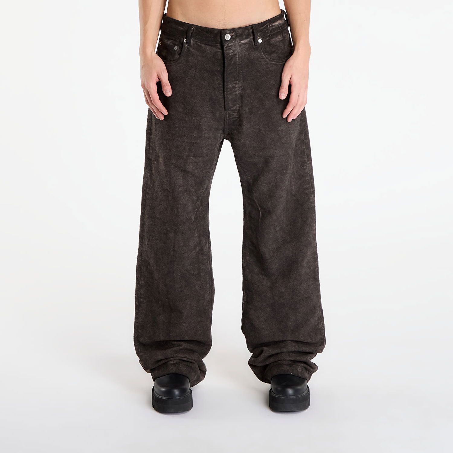 Джинси Rick Owens Rick Owens DRKSHDW Geth Wide Leg Jeans Коричневий | DU02E7351 BMO 78, 0