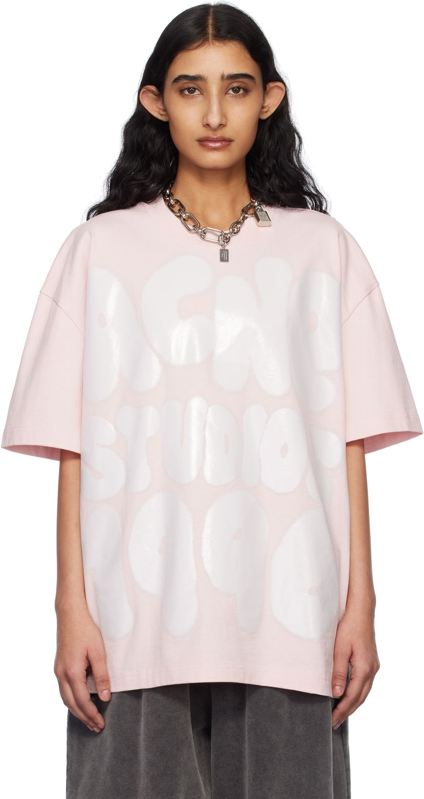 Футболка Acne Studios Acne Studios Relaxed Fit Logo T-Shirt Рожевий | CL0333-