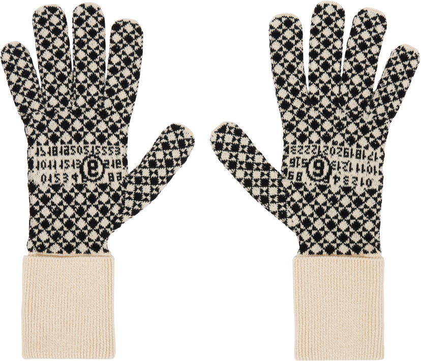 Рукавички Maison Margiela MM6 Maison Margiela Knit Gloves with Cuffs чорний | S52TS0045 M13141