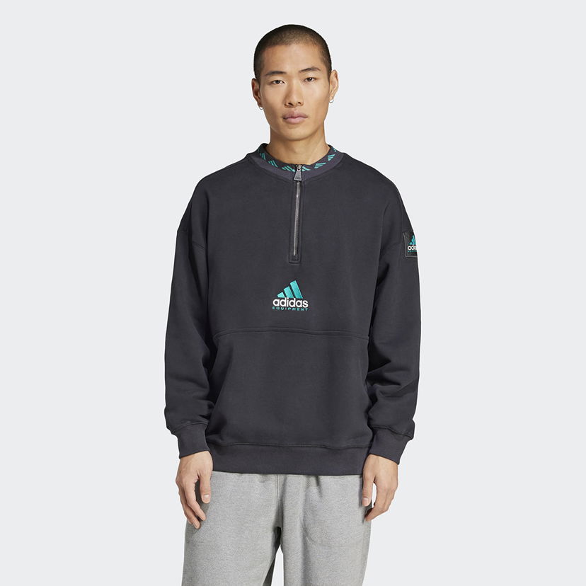 Світшоти adidas Originals Equipment Fleece Half-Zip Sweatshirt чорний | JP0357