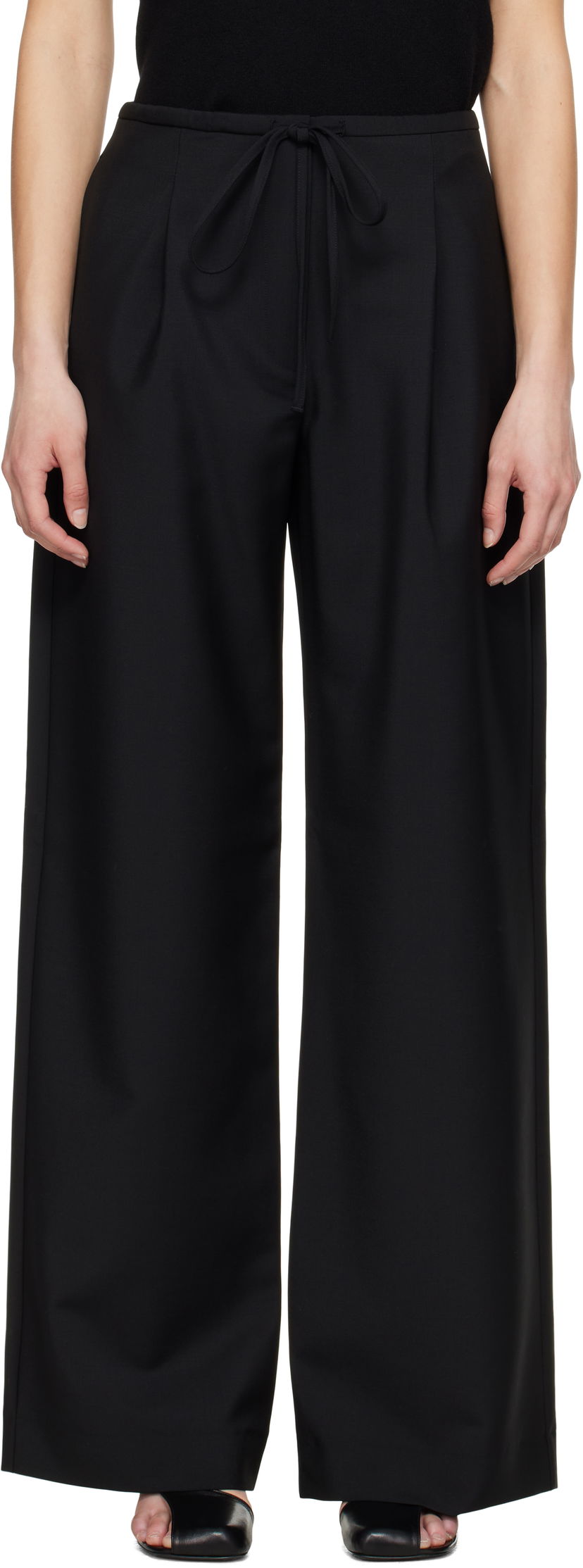 Штани Róhe Róhe Relaxed Drawstring Trousers чорний | 415-30-007