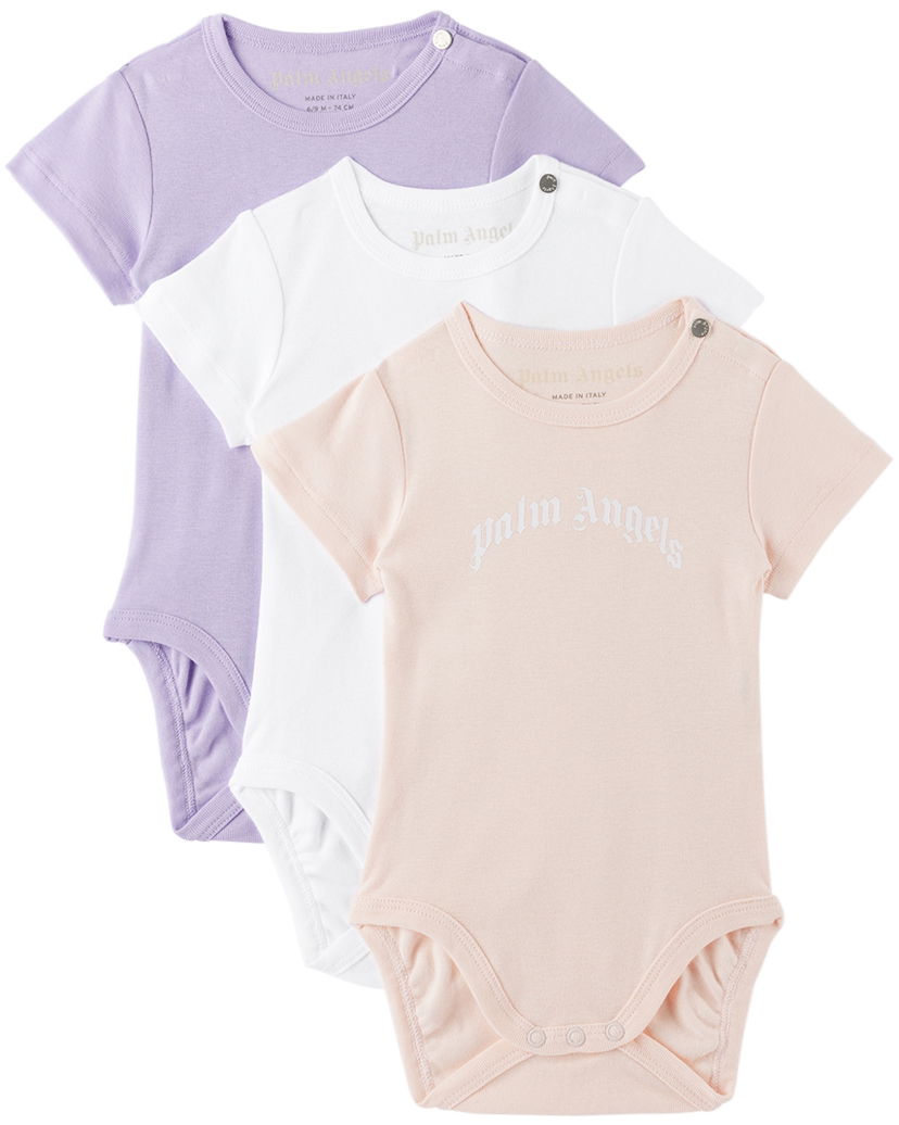 Боді Palm Angels Palm Angels Three-Pack Bodysuits Рожевий | PG2X001F22JER0013001