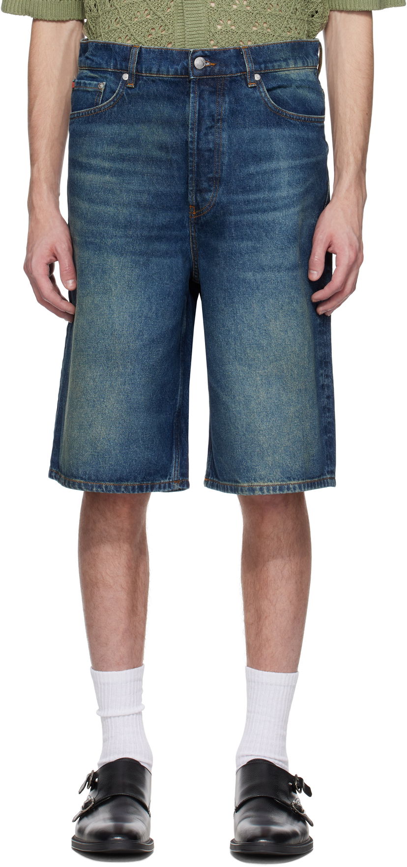 Шорти BOSS Hugo Logo Patch Denim Shorts Синій | 50537732