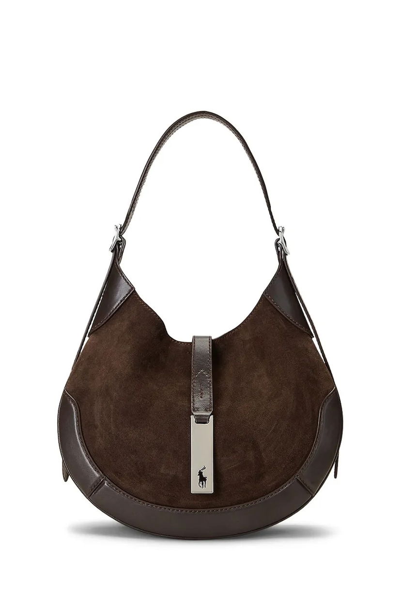 Сумочка Polo by Ralph Lauren Suede Handbag Коричневий | 428945972