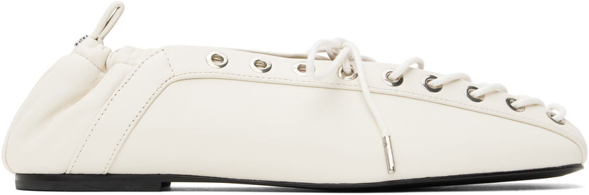 плаття GANNI GANNI Lace-Up Ballerina Flats білий | S2962