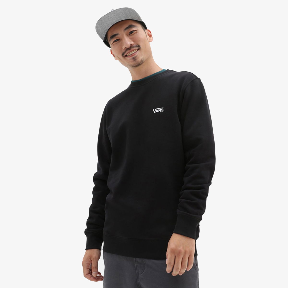 Світшоти Vans Vans Core Basic Crew Fleece Sweatshirt чорний | VN0A7YDUBLK, 0
