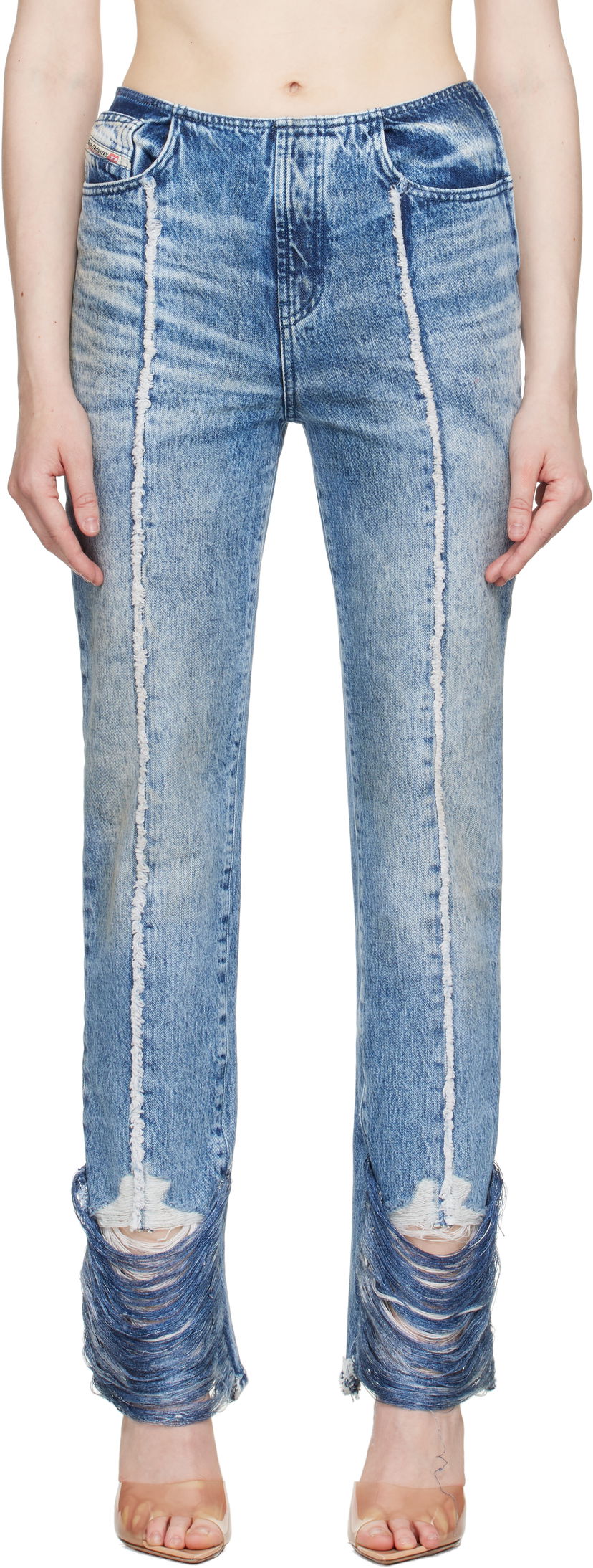 Джинси Diesel Diesel D-Ginna-FSG Straight Leg Jeans Синій | A17934 0CMBM