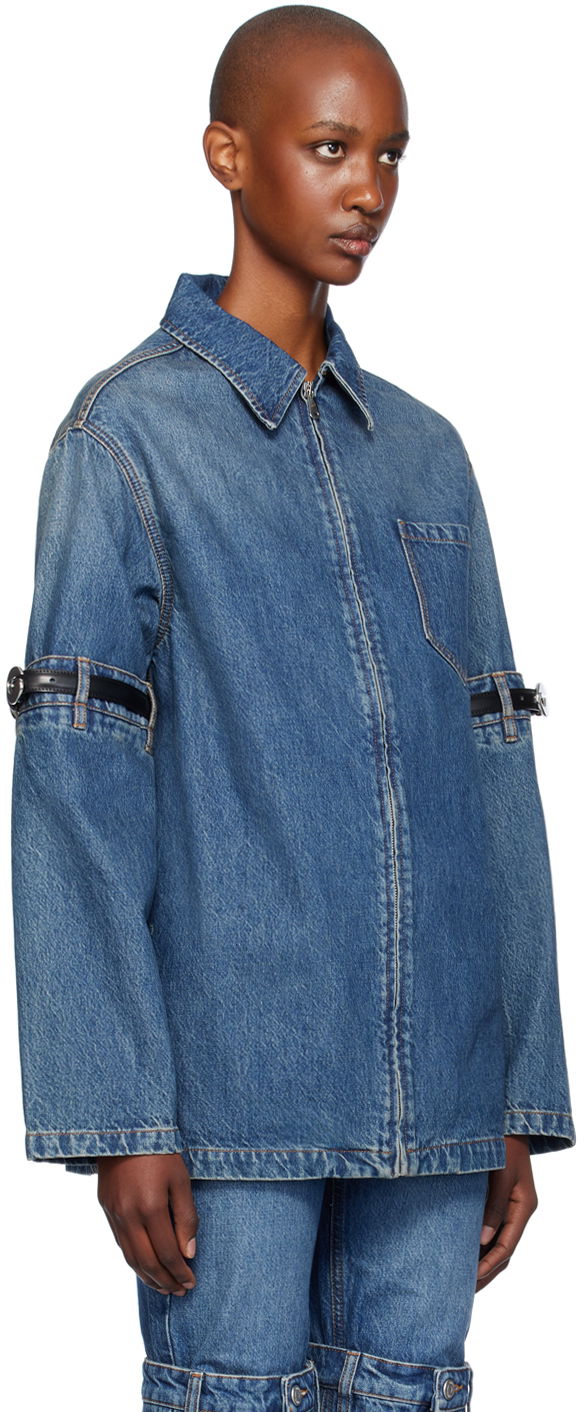 Куртка Coperni Denim Jacket With Open Elbows Синій | COPCH42252, 1