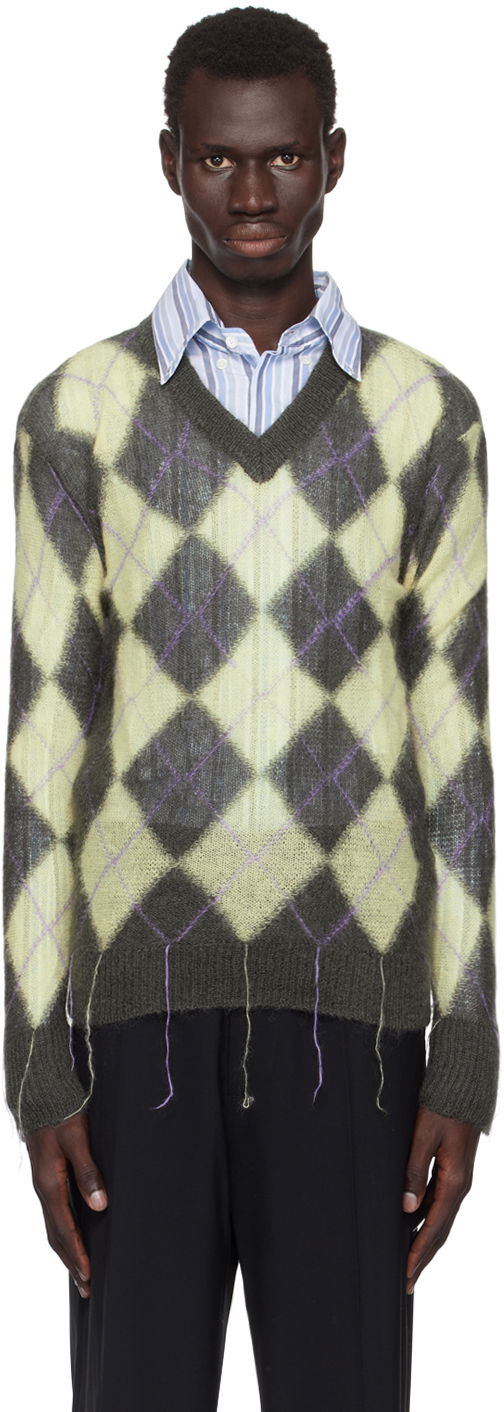 Cветр Marni Argyle Sweater Сірий | CVMG0128Q0 UFU175