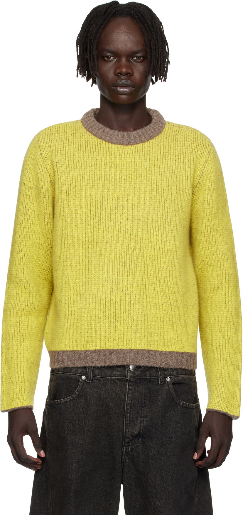 Cветр Eckhaus Latta Eckhaus Latta Yak Crewneck Sweater Жовтий | 8258-EL-PF25-F