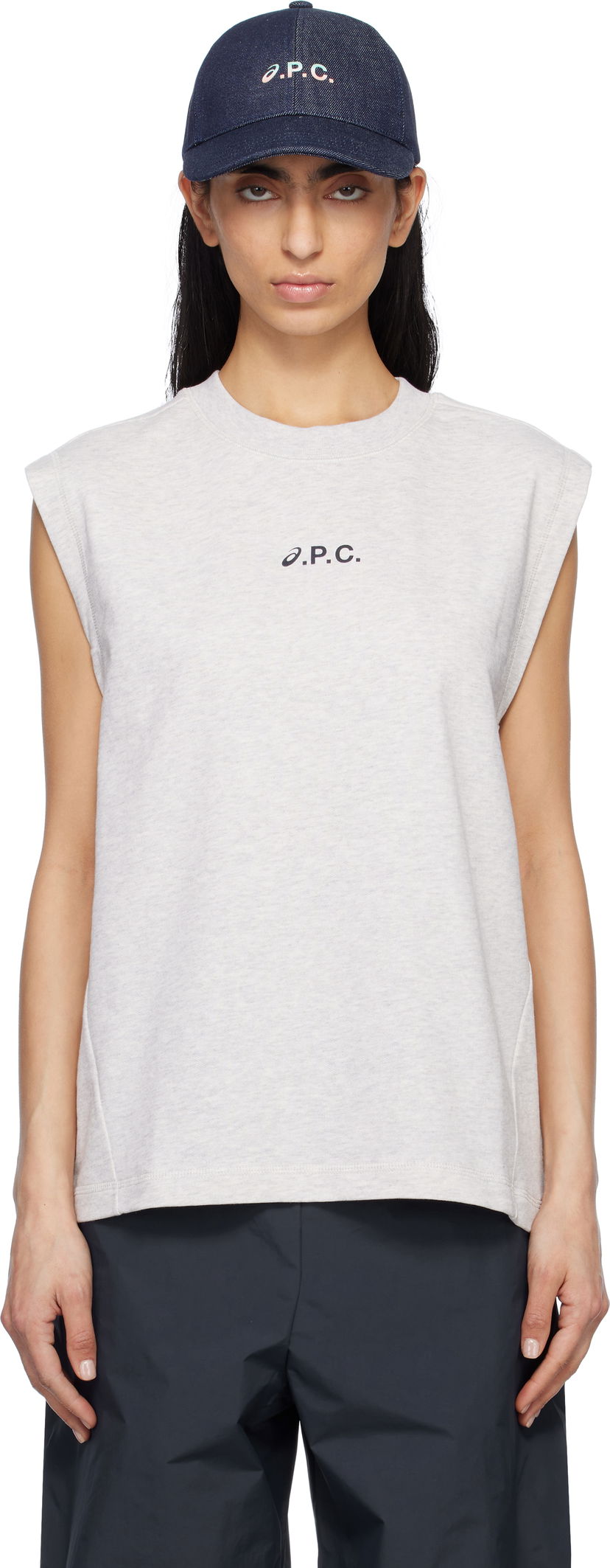 Безрукавка A.P.C. A.P.C. ASICS Edition Sky Sleeveless Tank Top темно-синій | COGWV-M26455