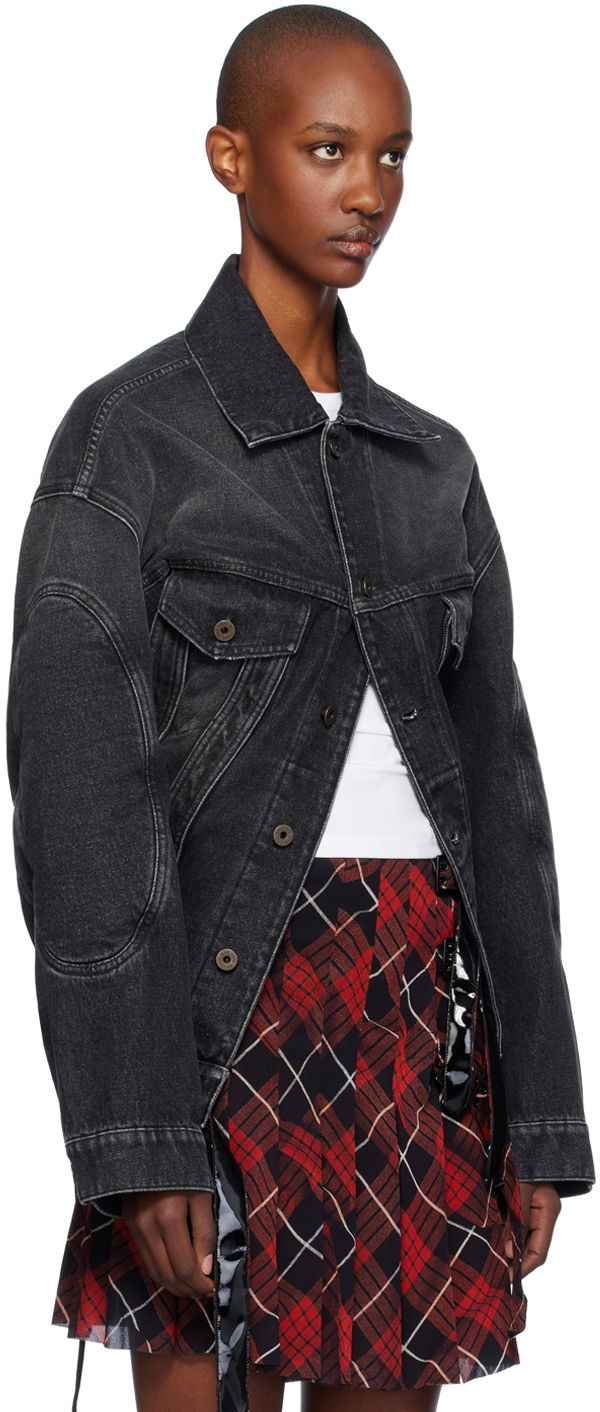 Куртка Jean Paul Gaultier Gaultier Lacing Denim Jacket чорний | 24/31-F-VE070LP-D016-06, 1