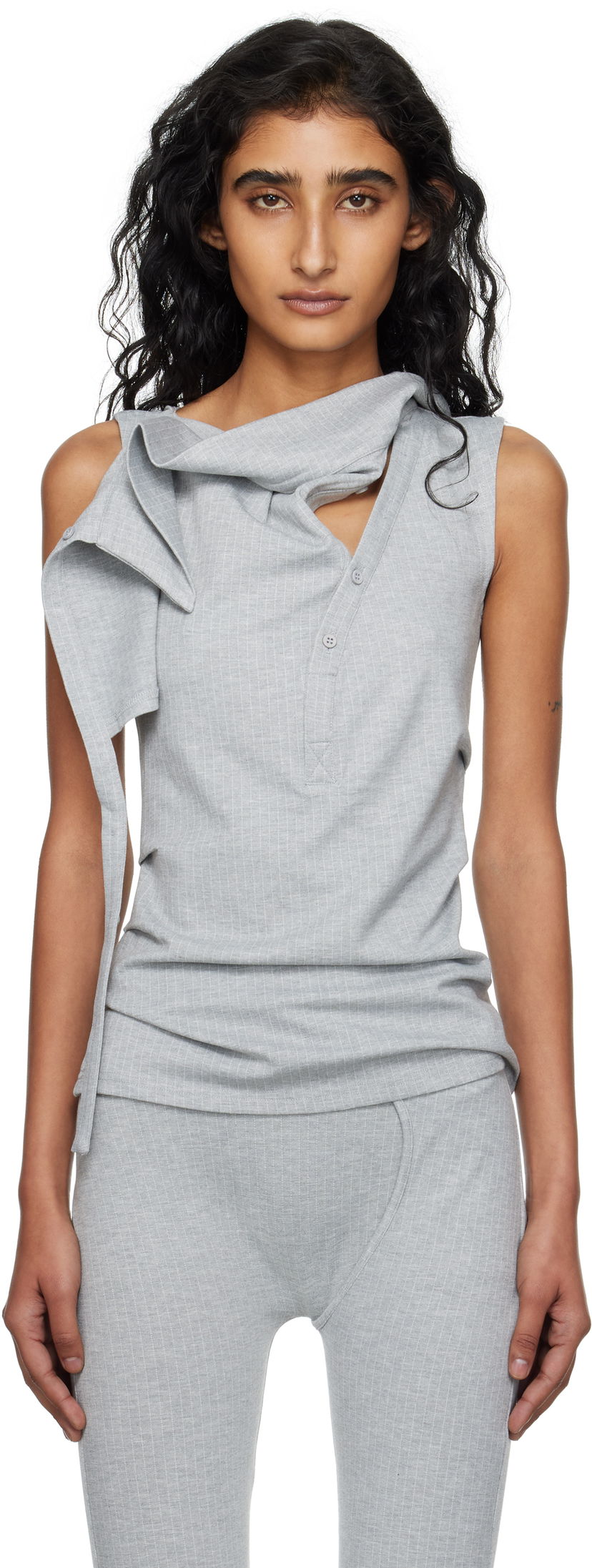 Безрукавка Ottolinger Ottolinger Ada Sleeveless Pinstripe Top Сірий | 102-106004-02