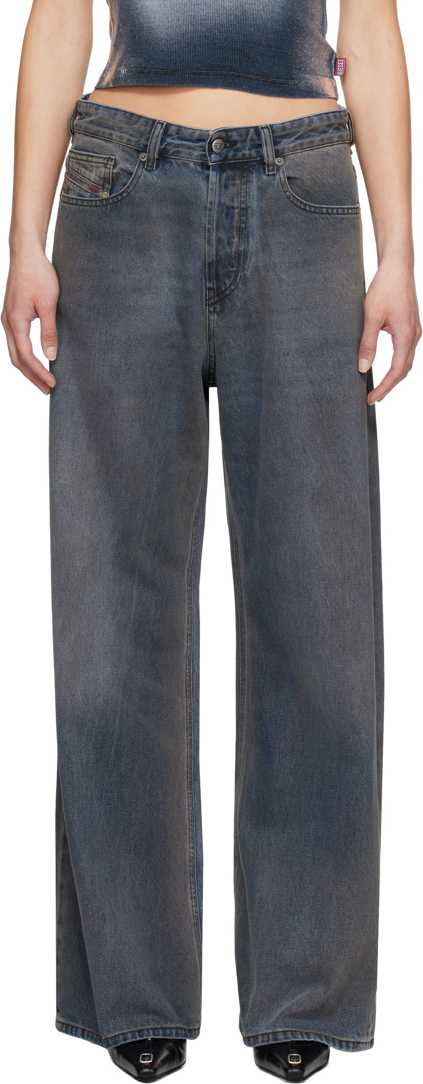 Джинси Diesel Diesel 1996 D-Sire Wide-Leg Jeans Синій | A06925 09L46