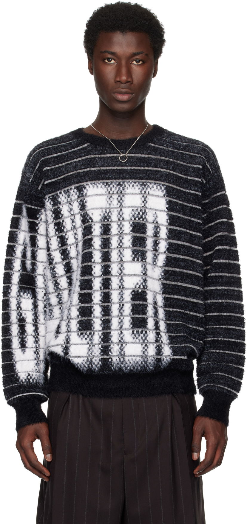 Cветр Jean Paul Gaultier Jean Paul Gaultier Jacquard 'Gaultier' Sweater чорний | 25/03-W-PO013-K004-0001