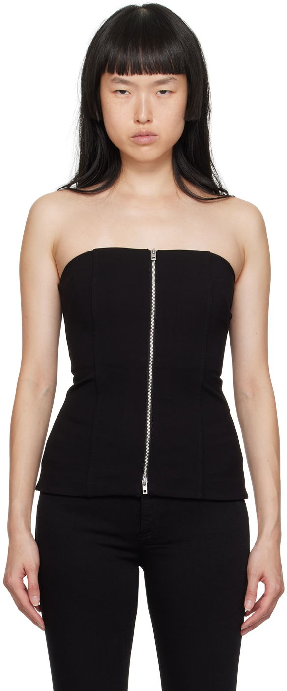 Безрукавка rag & bone Irina Zip-Front Tank Top чорний | WAC23HT015LC15