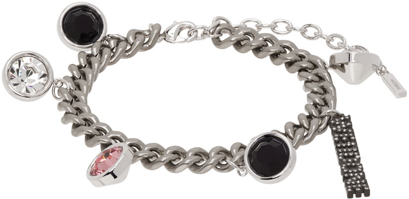 Браслет We11done We11done Charm Bracelet with Crystals and Stones Металік | WD-AJ2-24-545-U-SV