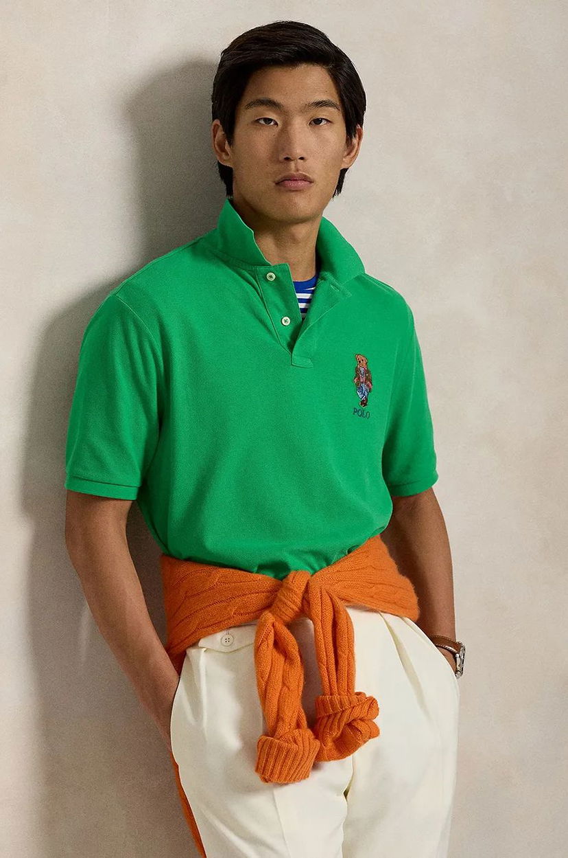 Сорочка поло Polo by Ralph Lauren Green Polo Shirt With Logo Embroidery Зелений | 710854495