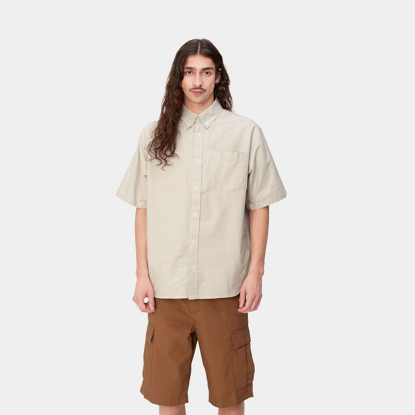 Сорочка Carhartt WIP S/S Braxton Shirt бежевий | I031454_25M_XX