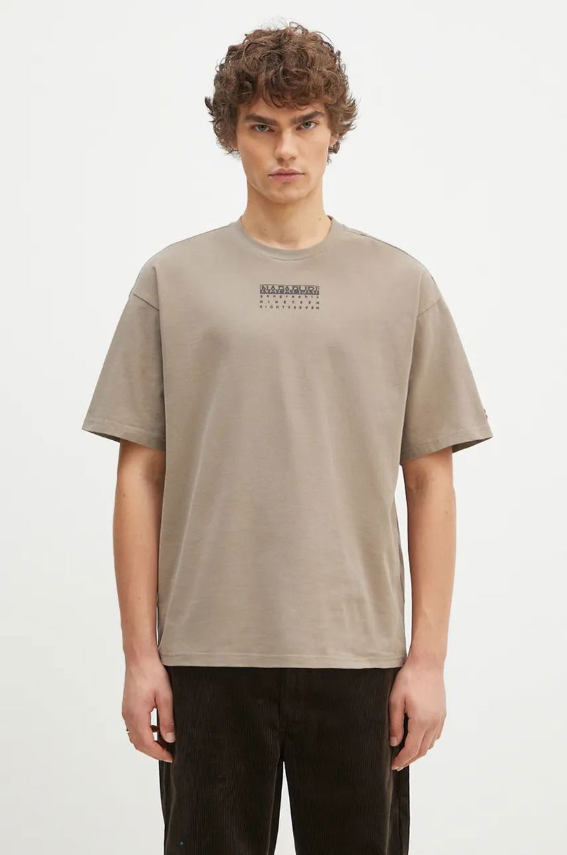 Футболка Napapijri T-Shirt With Print бежевий | NP0A4I6QN1K1