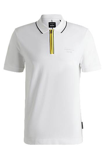 Сорочка поло BOSS Porsche x BOSS Stretch-Cotton Polo Shirt білий | 50531463